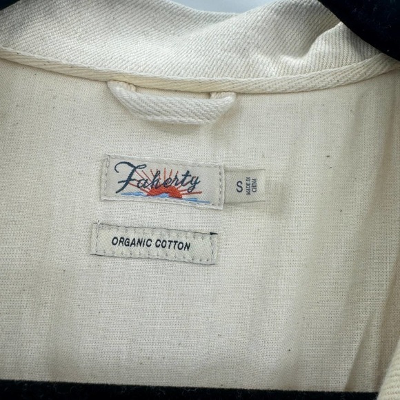 Faherty Organic Cotton Overland Twill Jumpsuit in Natural Size S NWOT - Picture 7 of 7